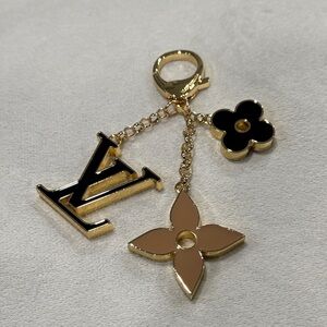 Gold and Black Charm Keychain